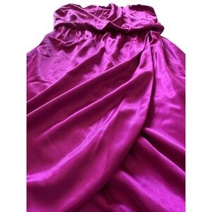 So Sexy He's Speechless Magenta Pink Strapless Satin Tulip Mini Dress Size Small